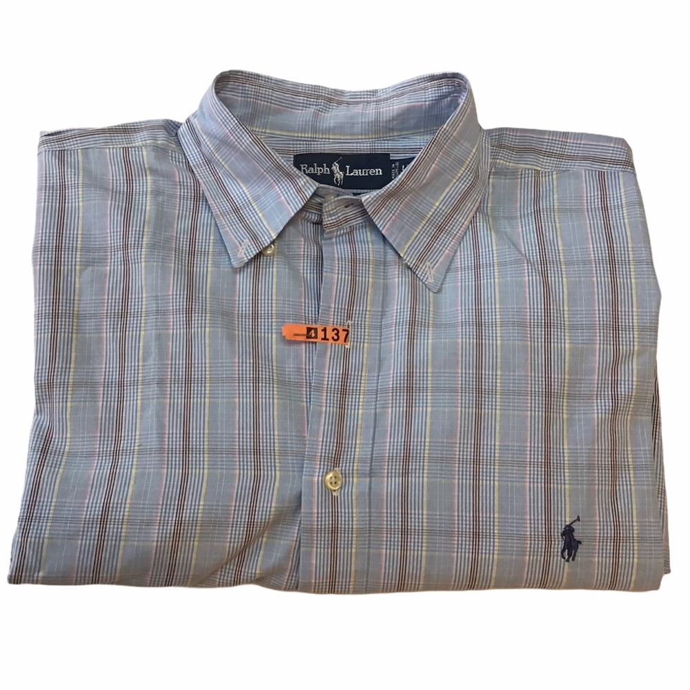 Ralph Lauren Big & Tall Short-sleeved Plaid Shirt